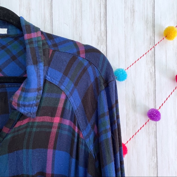 Maurices Plaid Button Front Long Sleeve Flannel 3X - Picture 2 of 7